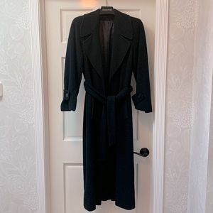 Black cashmere long coat. Weights like a feather  good quality cashmere